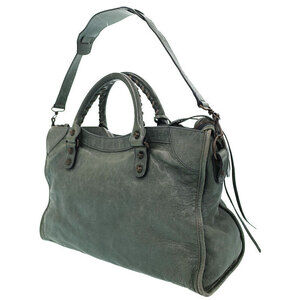 Balenciaga The Shoulder Bag City Leather